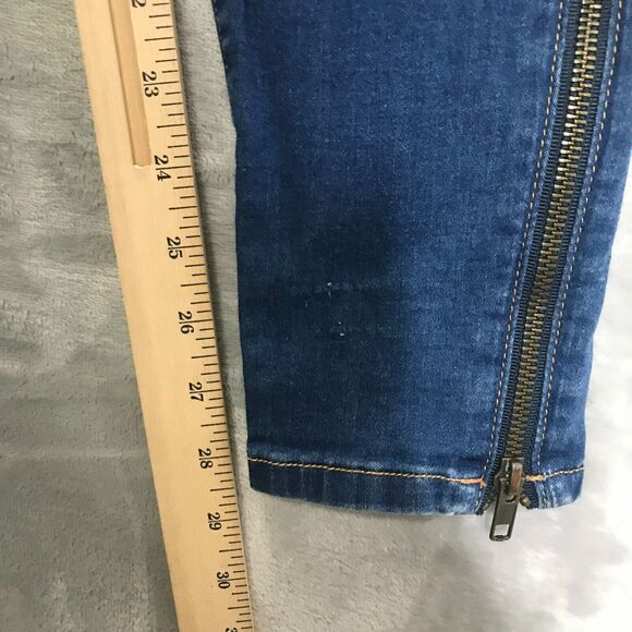 Current/Elliott The Ankle Legging With Zip Womens 26 Medium Blue Wash Jegging - Picture 9 of 9